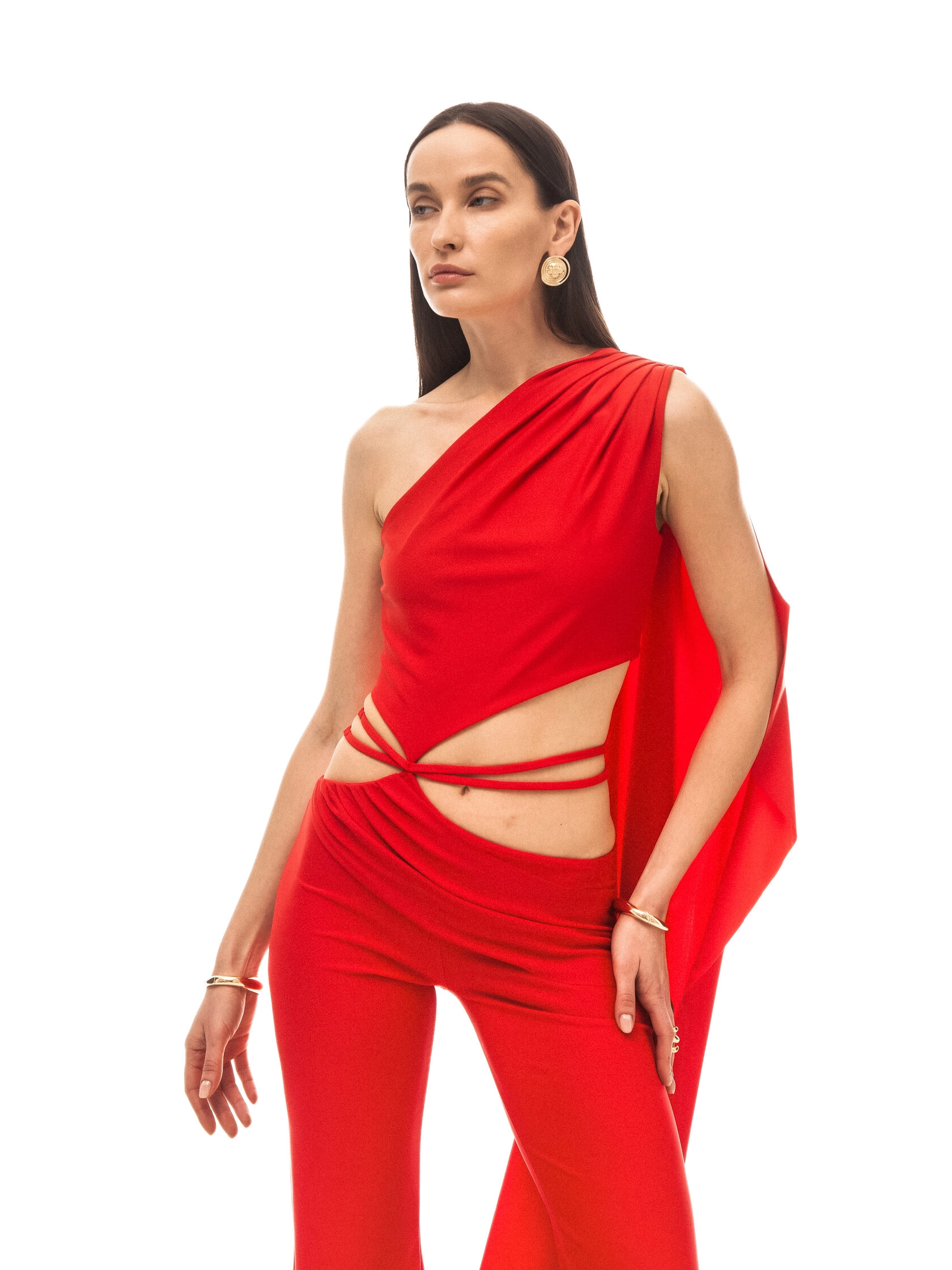 Комбинезон DOROTEA(ДОРОТЕЯ) в цвете алая вишня - 40-42 (XS-S) - Красный