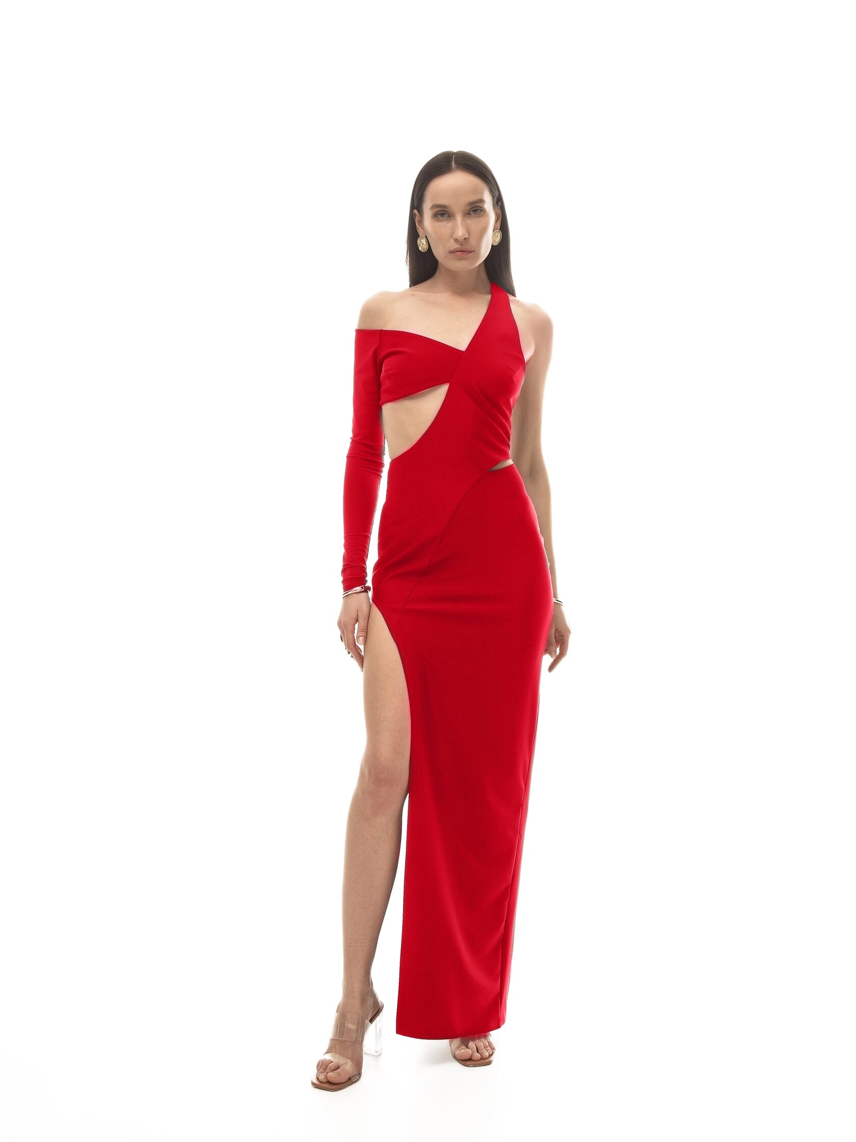 Платье SICILY в цвете алая вишня - 40-42 (XS-S) - Красный